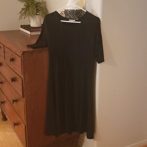 Black silk dress